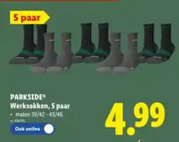 Lidl Parkside werksokken aanbieding