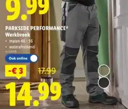 Lidl Parkside performance werkbroek aanbieding