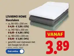 Lidl Livarno home hoeslaken aanbieding