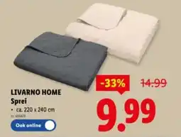 Lidl Livarno home sprei aanbieding