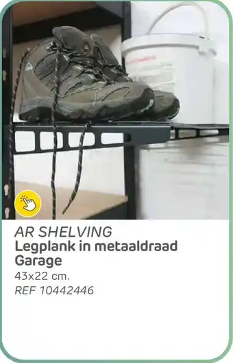 Ar shelving legplank in metaaldraad garage