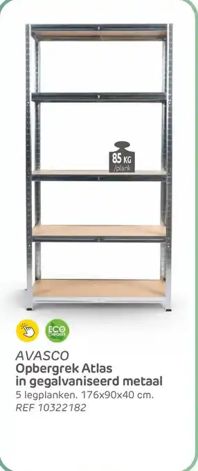 Avasco opbergrek atlas in gegalvaniseerd metaal