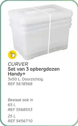 Brico Curver Set van 3 opbergdozen Handy+ aanbieding