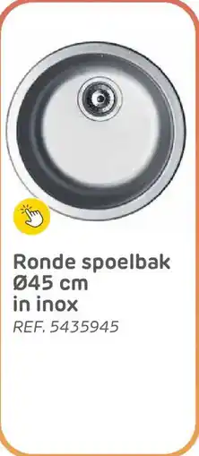 Brico Ronde spoelbak in inox aanbieding