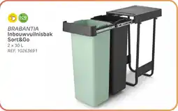 Brico Brabantia inbouwvuilnisbak sort&go aanbieding