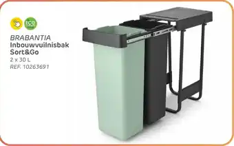Brabantia inbouwvuilnisbak sort&go
