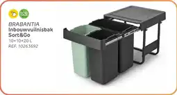 Brico Brabantia inbouwvuilnisbak sort&go aanbieding