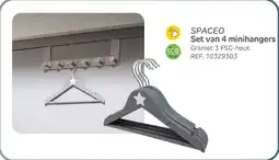 Brico Spaceo set van 4 minihangers aanbieding