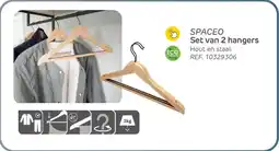 Brico Spaceo set van 2 hangers aanbieding