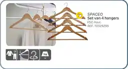 Brico Spaceo set van 4 hangers aanbieding