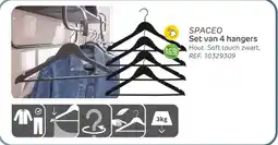 Brico Spaceo set van 4 hangers aanbieding