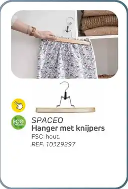 Brico Spaceo hanger met knijpers aanbieding