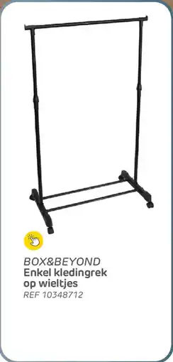 Brico Box&beyond enkel kledingrek op wieltjes aanbieding