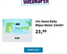 Plein.nl Sence baby wipes water aanbieding