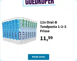Plein.nl Oral-B Tandpasta 1-2-3 Frisse aanbieding