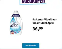 Plein.nl Lenor vloeibaar wasmiddel april aanbieding