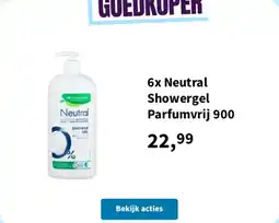 Plein.nl Neutral showergel parfumvrij 900 aanbieding
