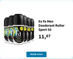 Plein.nl Fa Men Deodorant Roller Sport 50 aanbieding
