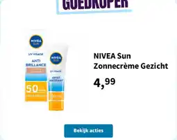 Plein.nl NIVEA Sun Zonnecrème Gezicht aanbieding