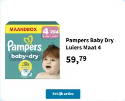Plein.nl Pampers baby dry luiers maat 4 aanbieding