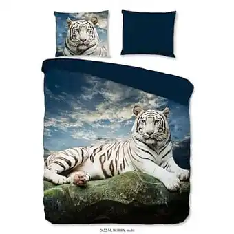 Leen Bakker Pure dekbedovertrek Bobby - veelkleurig - 240x220 cm - Leen Bakker aanbieding