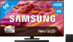 Coolblue Samsung 98 Neo QLED QN90F 4K (2025) + Samsung HW-QS700F (2025) aanbieding