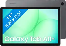 Coolblue Samsung Galaxy Tab A11 Plus 11 inch 128GB Wifi + 5G Grijs Enterprise Edition aanbieding