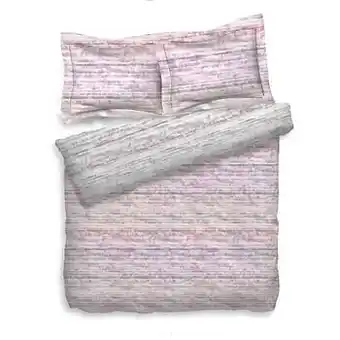 Leen Bakker Heckett & Lane dekbedovertrek Sering - roze/grijs - 200x200/220 cm - Leen Bakker aanbieding