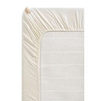 Leen Bakker Walra hoeslaken Remade - off-white - 180x220 cm - Leen Bakker aanbieding