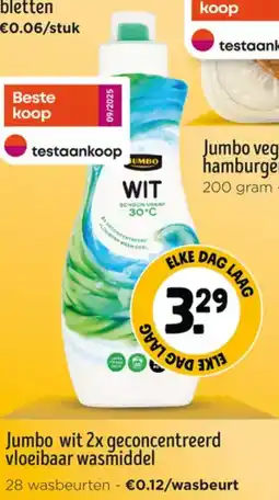 Jumbo Jumbo wit 2x geconcentreerd vloeibaar wasmiddel aanbieding
