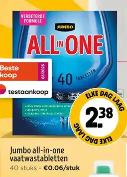 Jumbo Jumbo all-in-one vaatwastabletten aanbieding