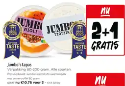 Jumbo Jumbo's tapas aanbieding
