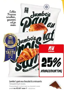 Jumbo Jumbo's pain au chocolat & croissants aanbieding