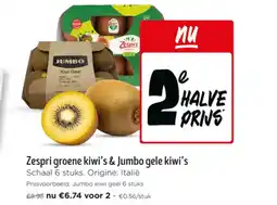 Jumbo Zespri groene kiwi's & Jumbo gele kiwi's aanbieding