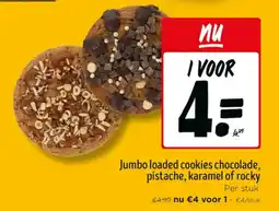 Jumbo Jumbo loaded cookies chocolade pistache karamel of rocky aanbieding