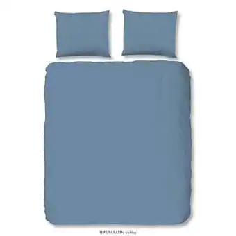 Leen Bakker HIP dekbedovertrek Uni ice blue - blauw - 240x200/220 cm - Leen Bakker aanbieding