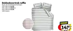 Kruidvat Dekbedovertrek ruffle aanbieding