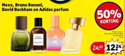 Kruidvat Mexx bruno banani david beckham en adidas parfum aanbieding