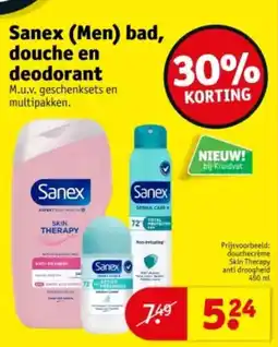 Kruidvat Sanex Men bad douche en deodorant aanbieding