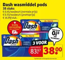 Kruidvat Dash wasmiddel pods aanbieding
