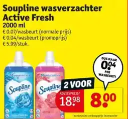 Kruidvat Soupline wasverzachter active fresh aanbieding