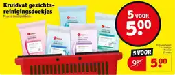 Kruidvat Kruidvat gezichts reinigingsdoekjes aanbieding