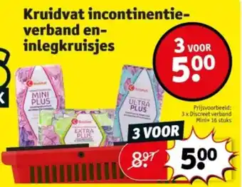 Kruidvat Kruidvat incontinentie verband en inlegkruisjes aanbieding