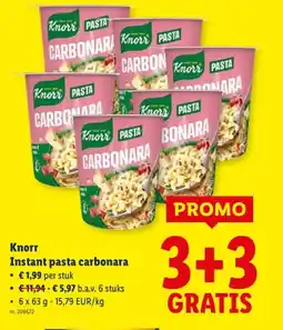 Lidl Instant pasta carbonara aanbieding