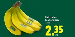 Lidl Fairtradebiobananen aanbieding