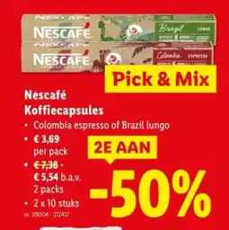 Lidl Koffiecapsules aanbieding
