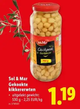 Lidl Gekookte kikkererwten aanbieding