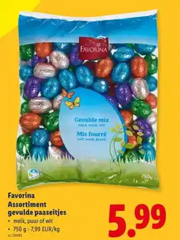 Lidl Assortiment gevulde paaseitjes aanbieding