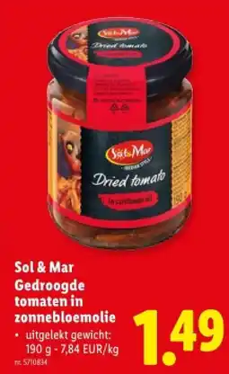 Lidl Gedroogde tomaten in zonnebloemolie aanbieding