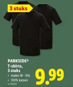 Lidl T-shirts, 3 stuks aanbieding